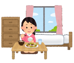 物を増やさず、コンパクトで丁寧な暮らしを心がけている女性の静かな日常のイラスト